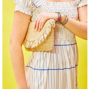 Mar y sol raffia crossbody bag